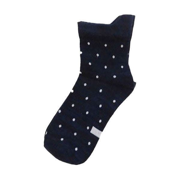 【在庫限り】靴下 ソックス レディース 女性 婦人ゆったり 綿スニーカーソックス ベロ付きドット柄 22-24cm 357138