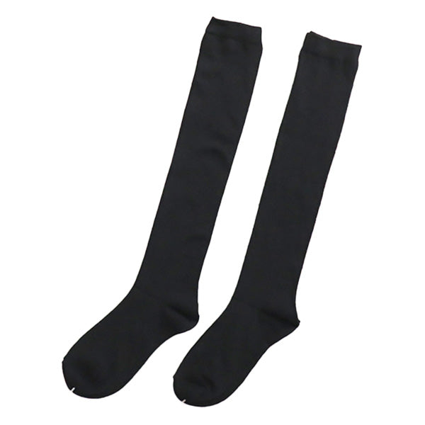 靴下 ソックス レディース 女性 婦人 編み柄 ハイソックス ブラック 23-25cm 357159