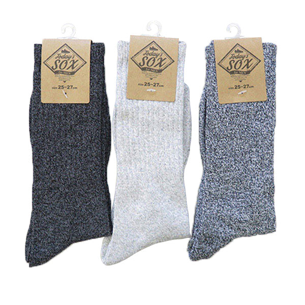 靴下 ソックス メンズ 紳士 男性 杢柄ソックス 25-27cm 357174