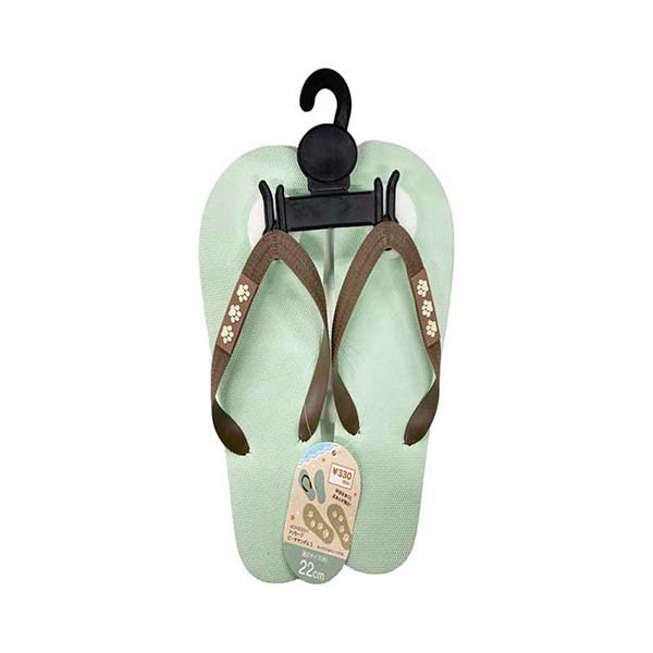 【OUTLET】ビーチサンダル レディース 婦人 メッセージビーチサンダル グリーン S 22cm  357341