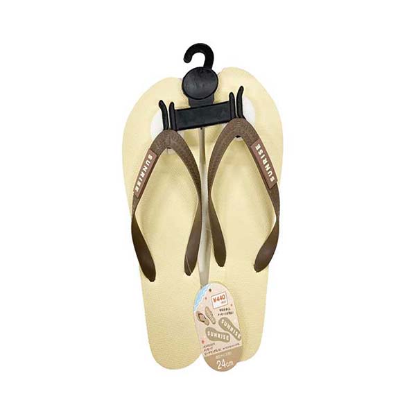 【OUTLET】ビーチサンダル レディース 婦人 メッセージビーチサンダル ベージュ M 24cm 357342