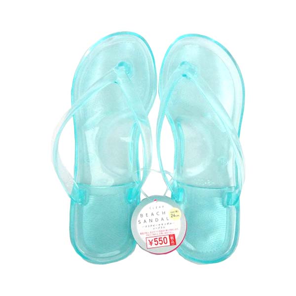 【OUTLET】ビーチサンダル トングサンダル クリア シーグラス レディース 婦人 夏用 24cm 357350