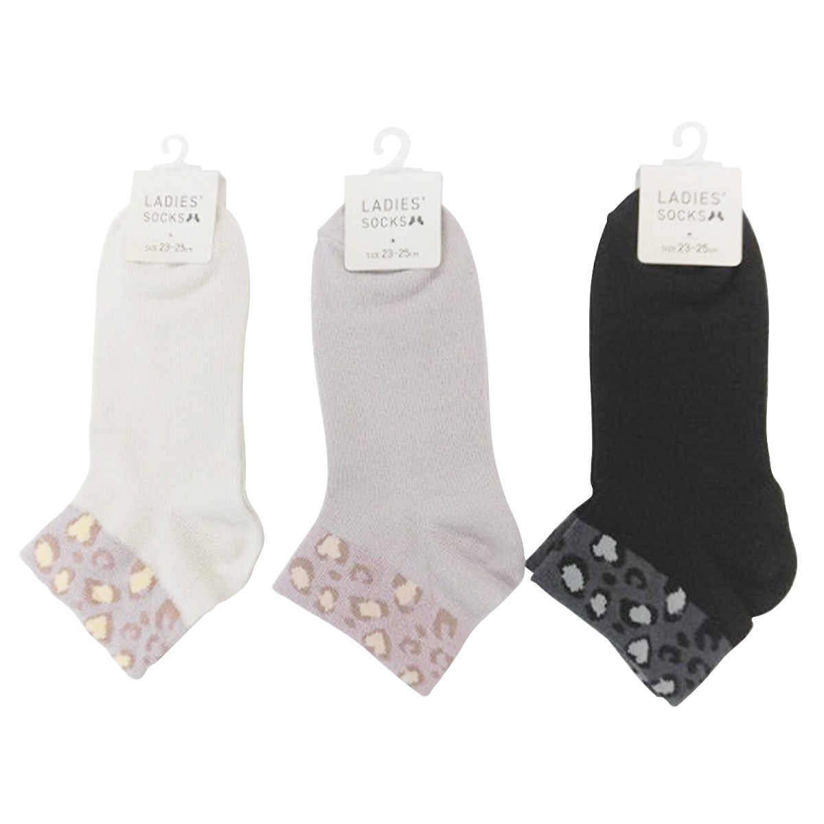 【OUTLET】靴下 ソックス  婦人 レディース トップヒョウ柄 アンクル丈ソックス 23-25cm  357462