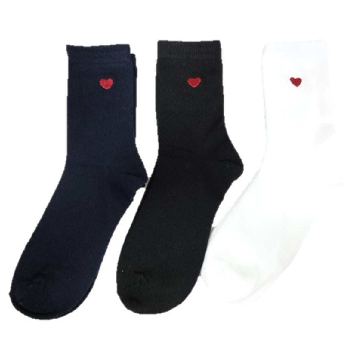 レディースショートクルーソックスハート 357483