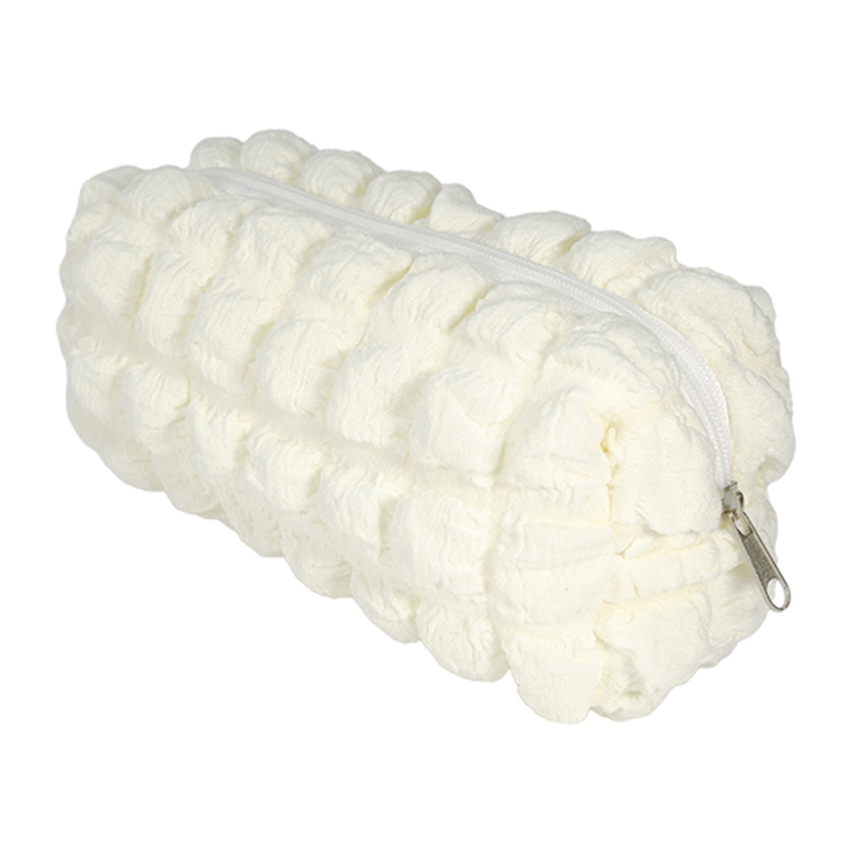 【OUTLET】ポコポコポーチ 化粧ポーチ コスメポーチ ペンケース 約103×233×90mm アイボリー 357517