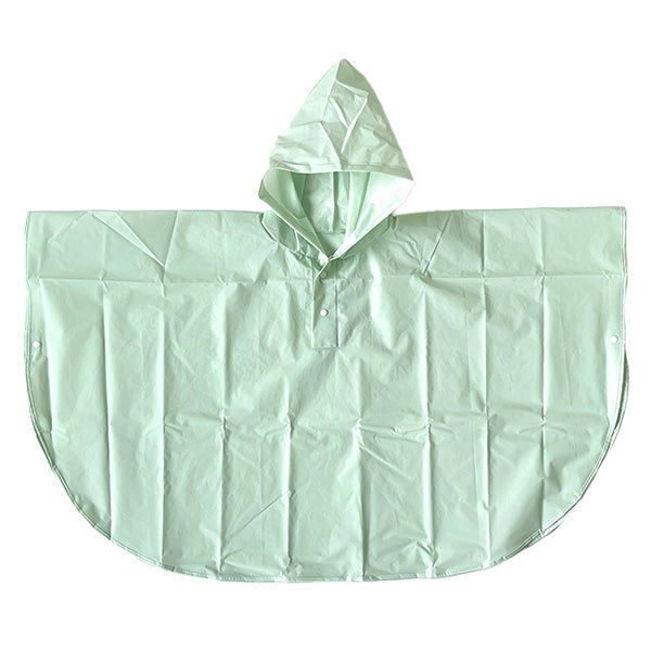 レインポンチョ レインウェア 雨合羽 雨具 レインパーカー コンパクト簡易 子供用 ミントグリーン キッズ フリーサイズ 357573