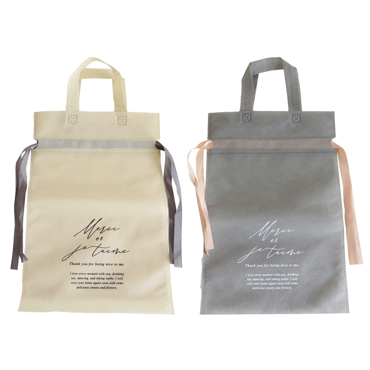 不織布バッグ ハンドル付 フレンチフローラ 357598