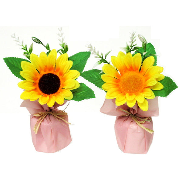 【OUTLET】ひまわりポット 造花 357649