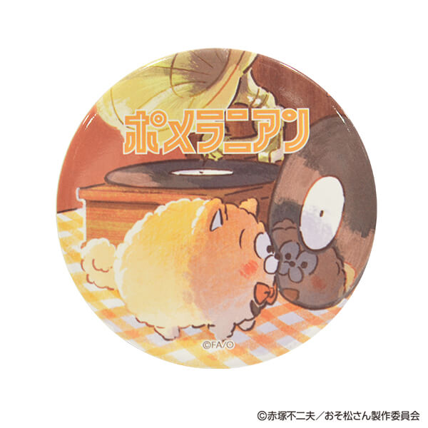 【OUTLET】松犬 缶バッジ レトロ喫茶柄 コンプリート8種16個セット 357785