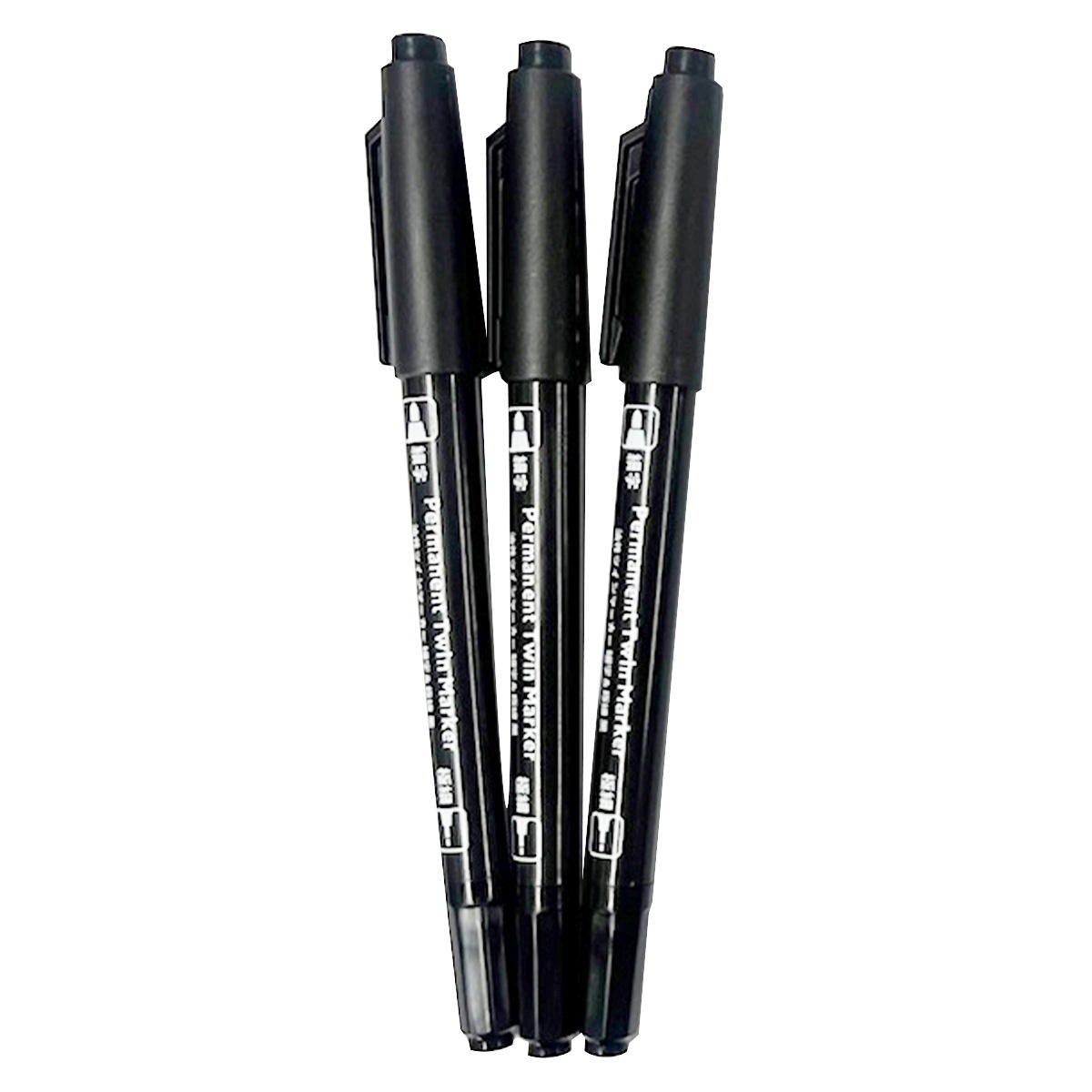 油性ツインマーカー黒3本組 357854