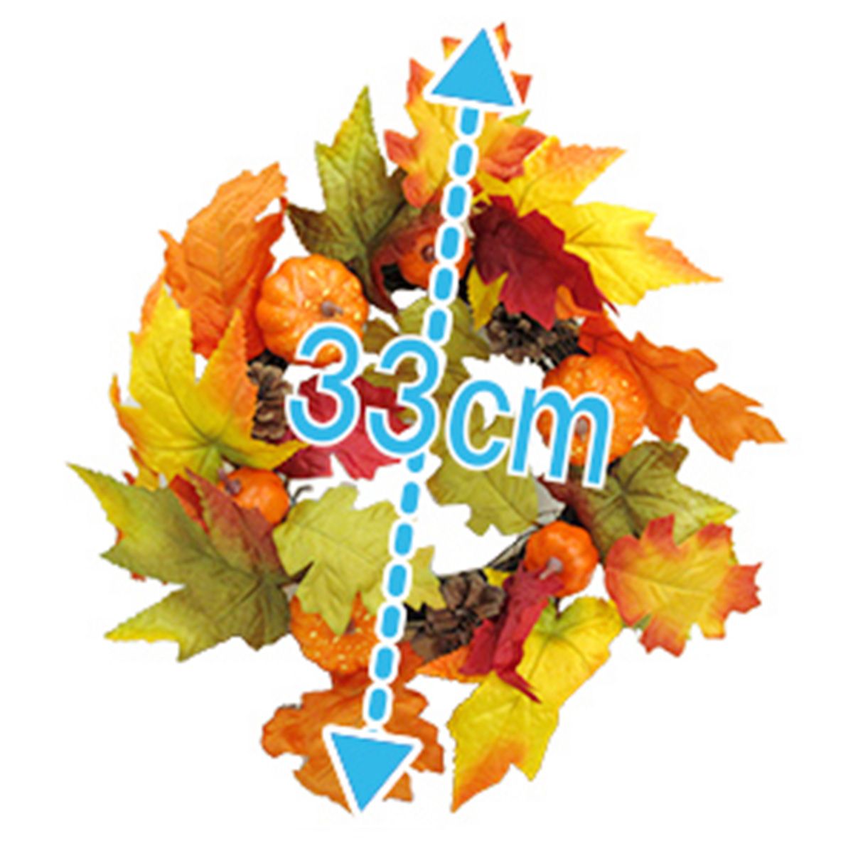 【OUTLET】リース ハロウィン ハロウィンパンプキンリース 造花 フェイクフラワー 直径約33cm 357879