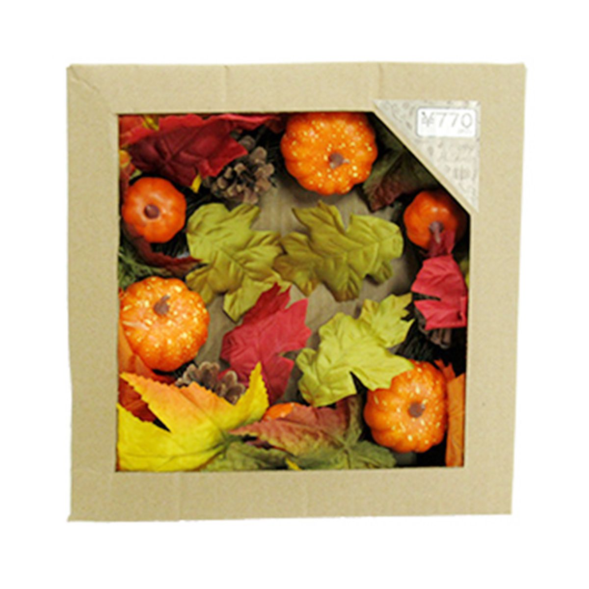 【OUTLET】リース ハロウィン ハロウィンパンプキンリース 造花 フェイクフラワー 直径約33cm 357879