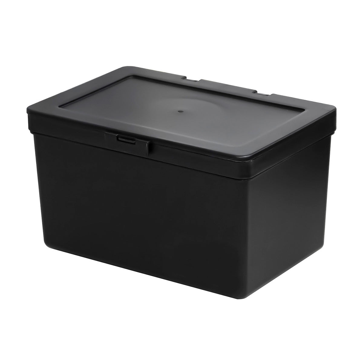 収納ボックス フタがとまるケース M ブラック L-8452 179×123×106Hmm 358067