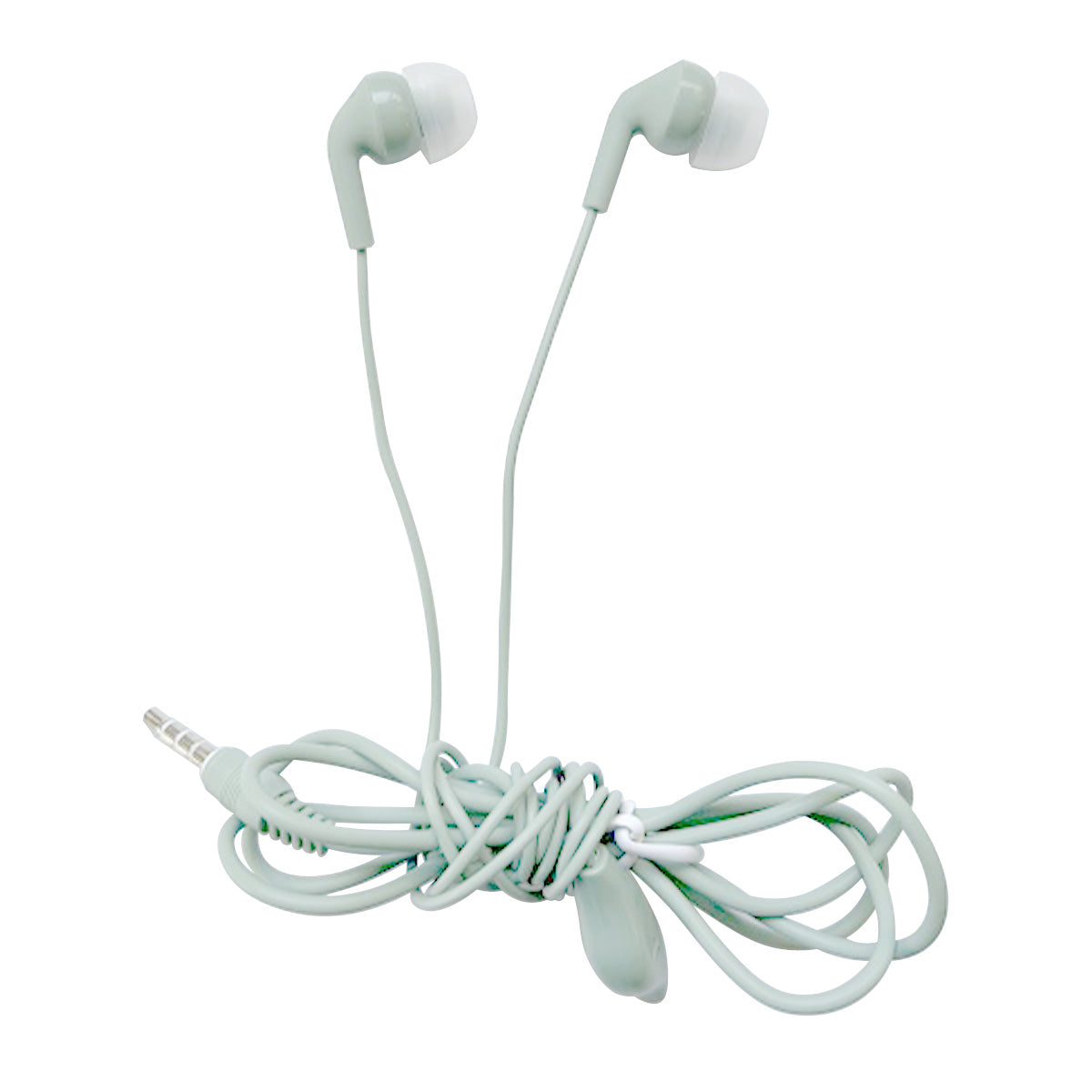 【OUTLET】イヤホン 高音質 カナル型 マイク付 ステレオイヤホンマイク 1.2m B グリーン 358281