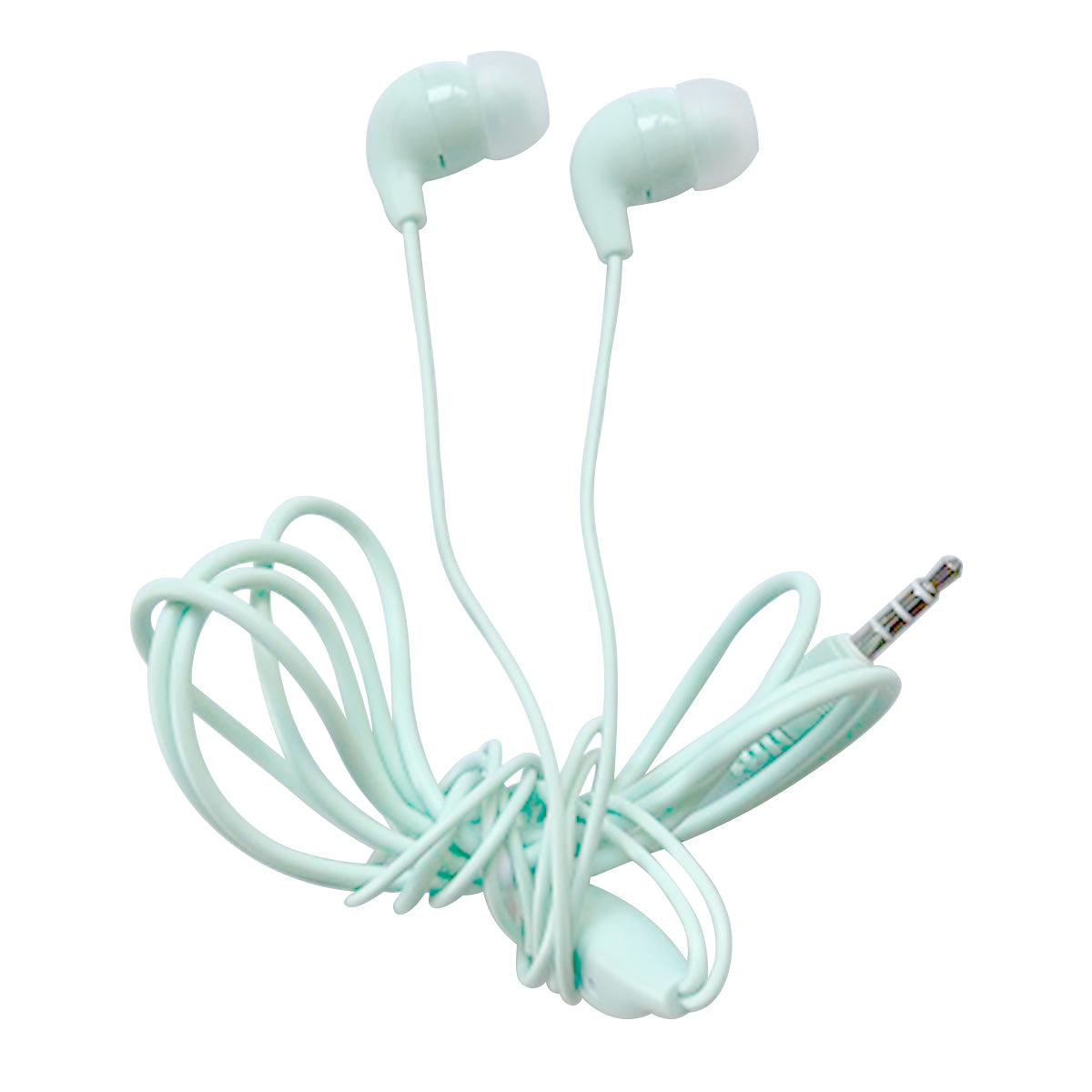 【OUTLET】イヤホン 高音質 カナル型 マイク付 ステレオイヤホンマイク 1.2m C グリーン 358282