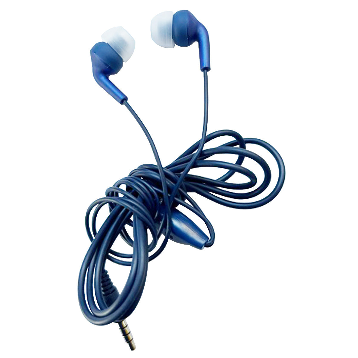 【OUTLET】イヤホン 高音質 カナル型 マイク付 ステレオイヤホンマイク 1.2m D ネイビー 358287