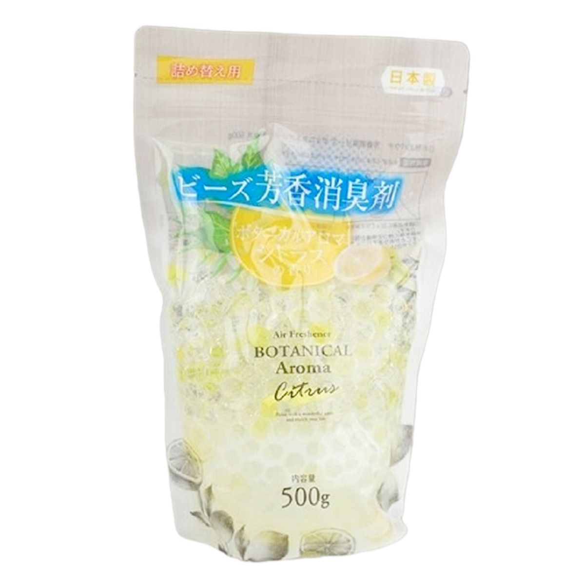 詰め替えパウチ消臭ビーズアロマシトラス500g 358353