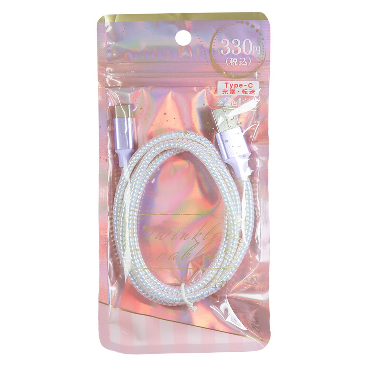 USBケーブル 充電ケーブルヘアゴム Type-C1m 358370