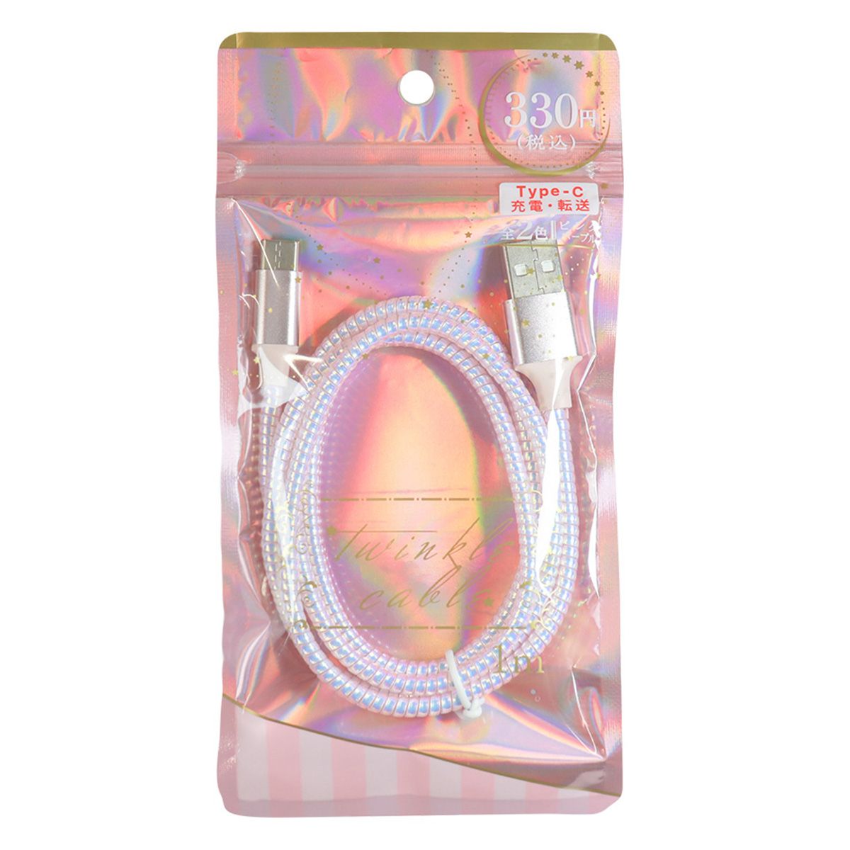 USBケーブル 充電ケーブルヘアゴム Type-C1m 358370