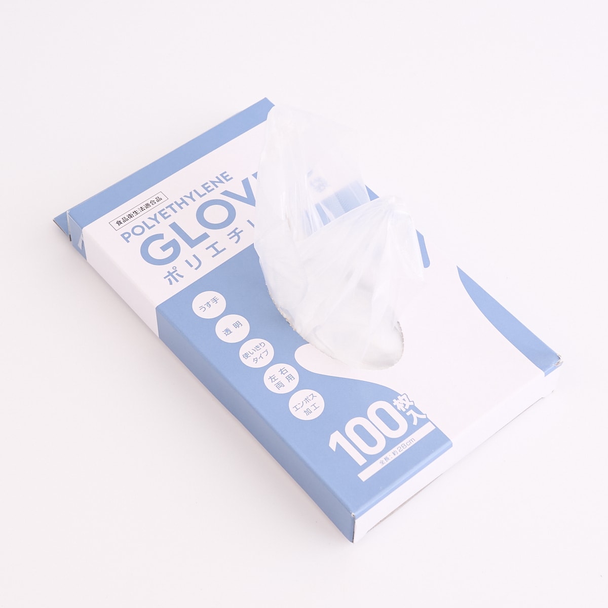 ポリエチレン手袋 ポリ手袋 左右両用 100枚入 358419