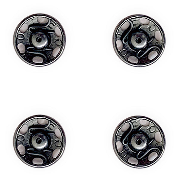スナップボタン 12mm/黒 4P 358518