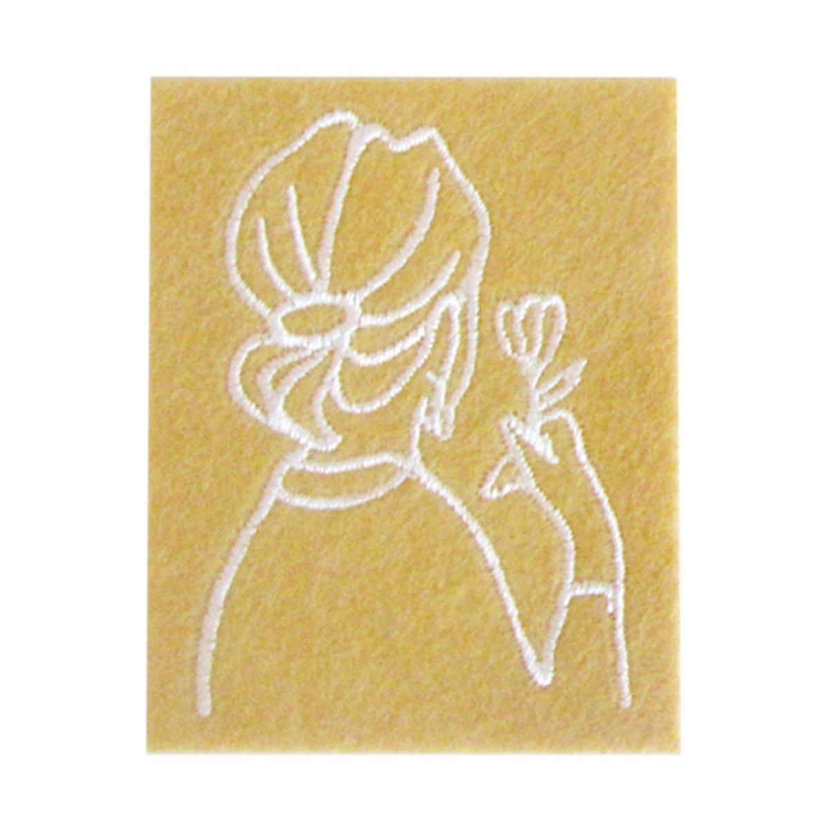 【OUTLET】シールワッペン 女の子×お花 358542