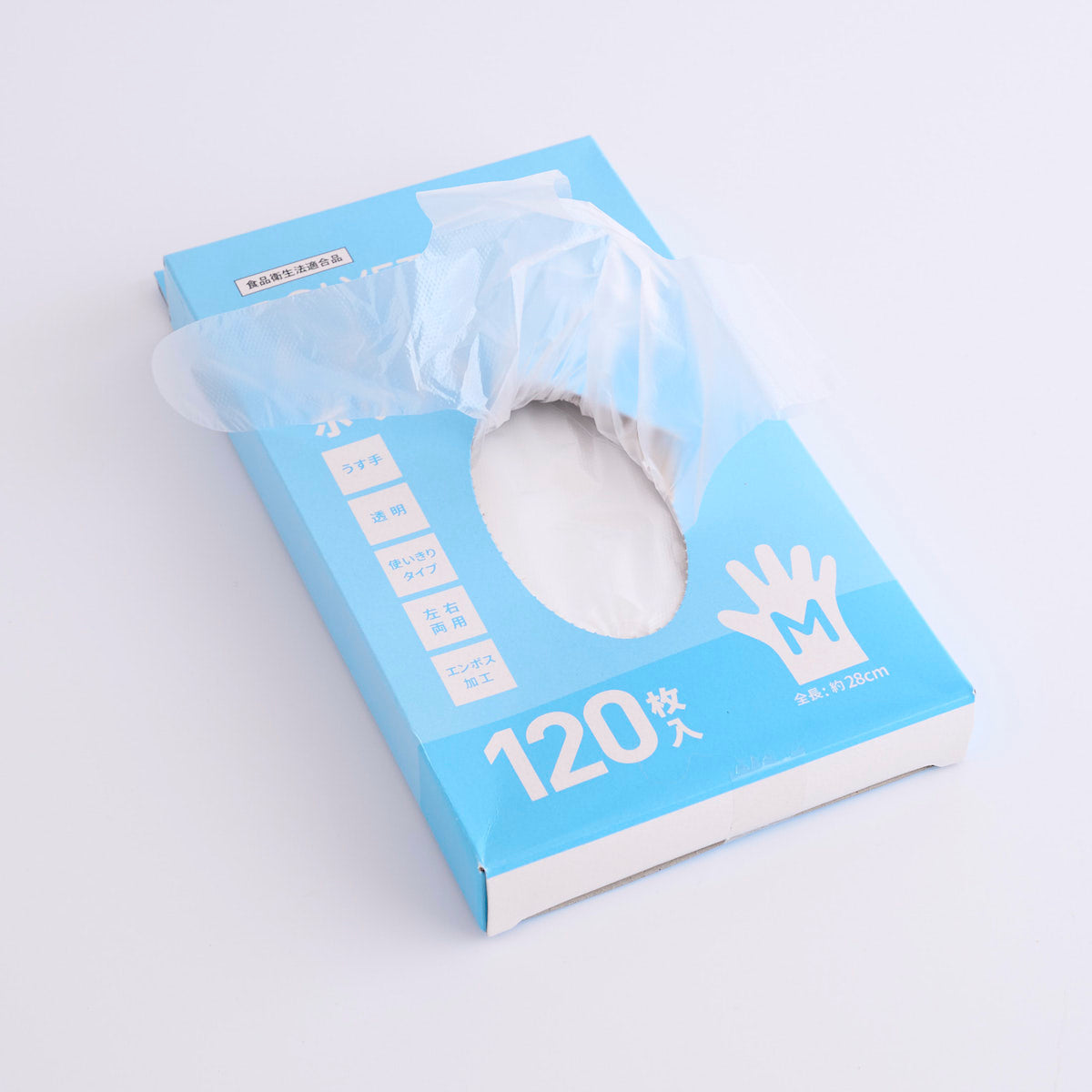 ポリエチレン手袋 掃除用手袋 使い捨て手袋 120枚入 M 358680