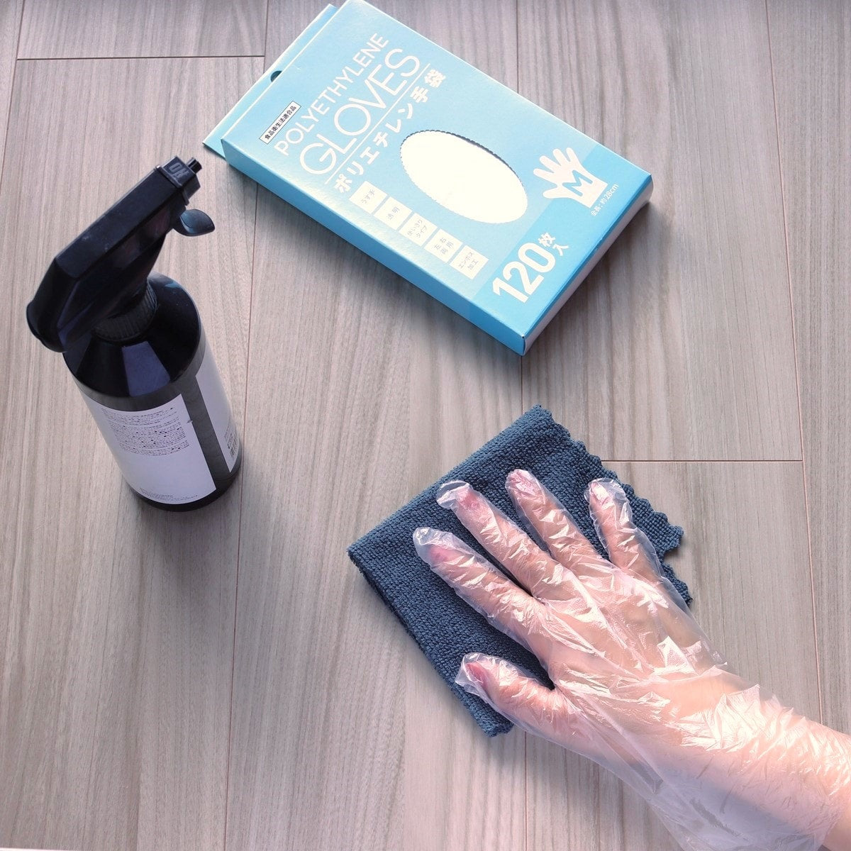 ポリエチレン手袋 掃除用手袋 使い捨て手袋 120枚入 M 358680