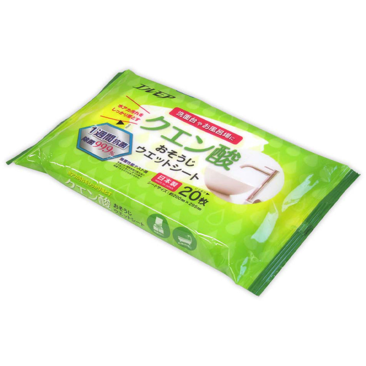 エルモア クエン酸おそうじウエットシート 20枚 358683