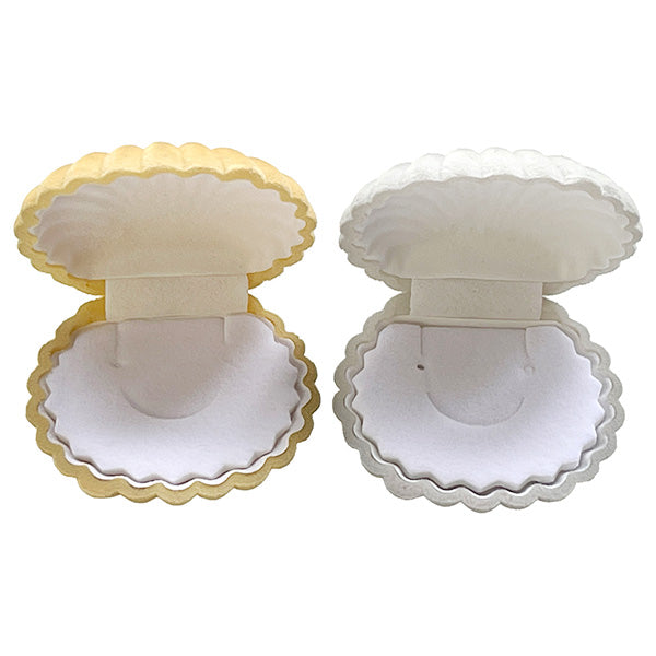 アクセサリーケース シェル型 2色(イエロー・ホワイト)6x5.5x3cm 358710