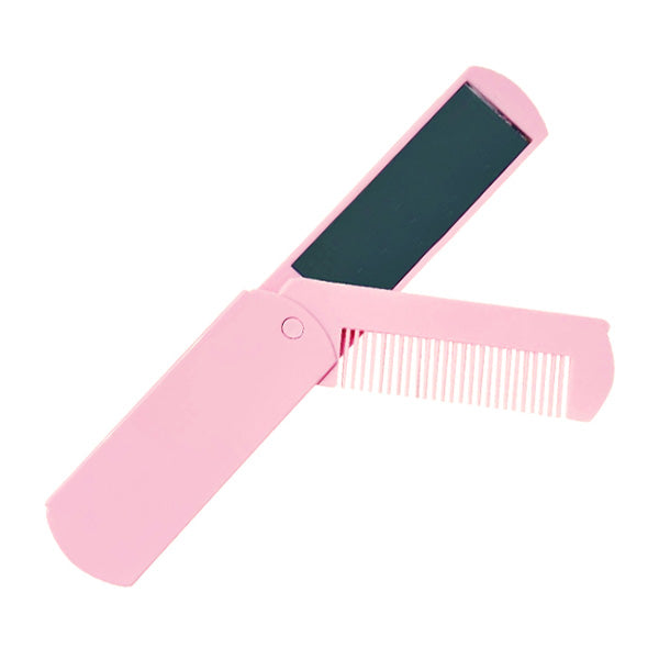 ヘアコーム 櫛 折込コーム&ミラー シンプル 358767