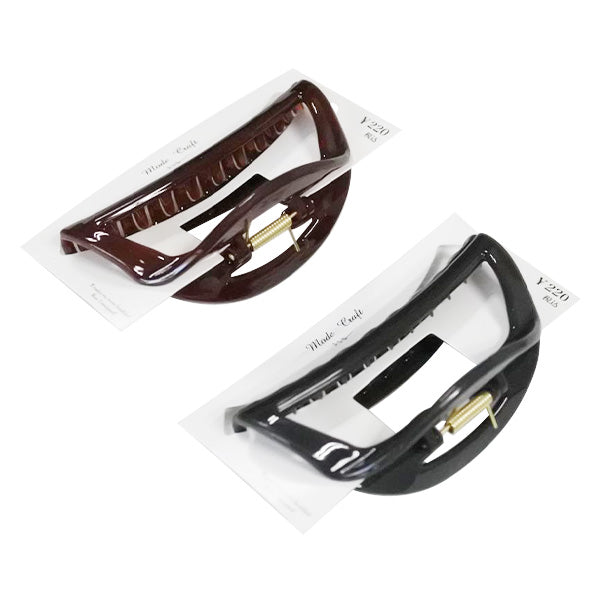 【OUTLET】ヘアクリップ バンスクリップ ヘアバンス 髪留め バンスヘアクリップ(ブラウン・ブラック) 358848