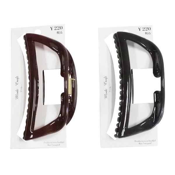 【OUTLET】ヘアクリップ バンスクリップ ヘアバンス 髪留め バンスヘアクリップ(ブラウン・ブラック) 358848