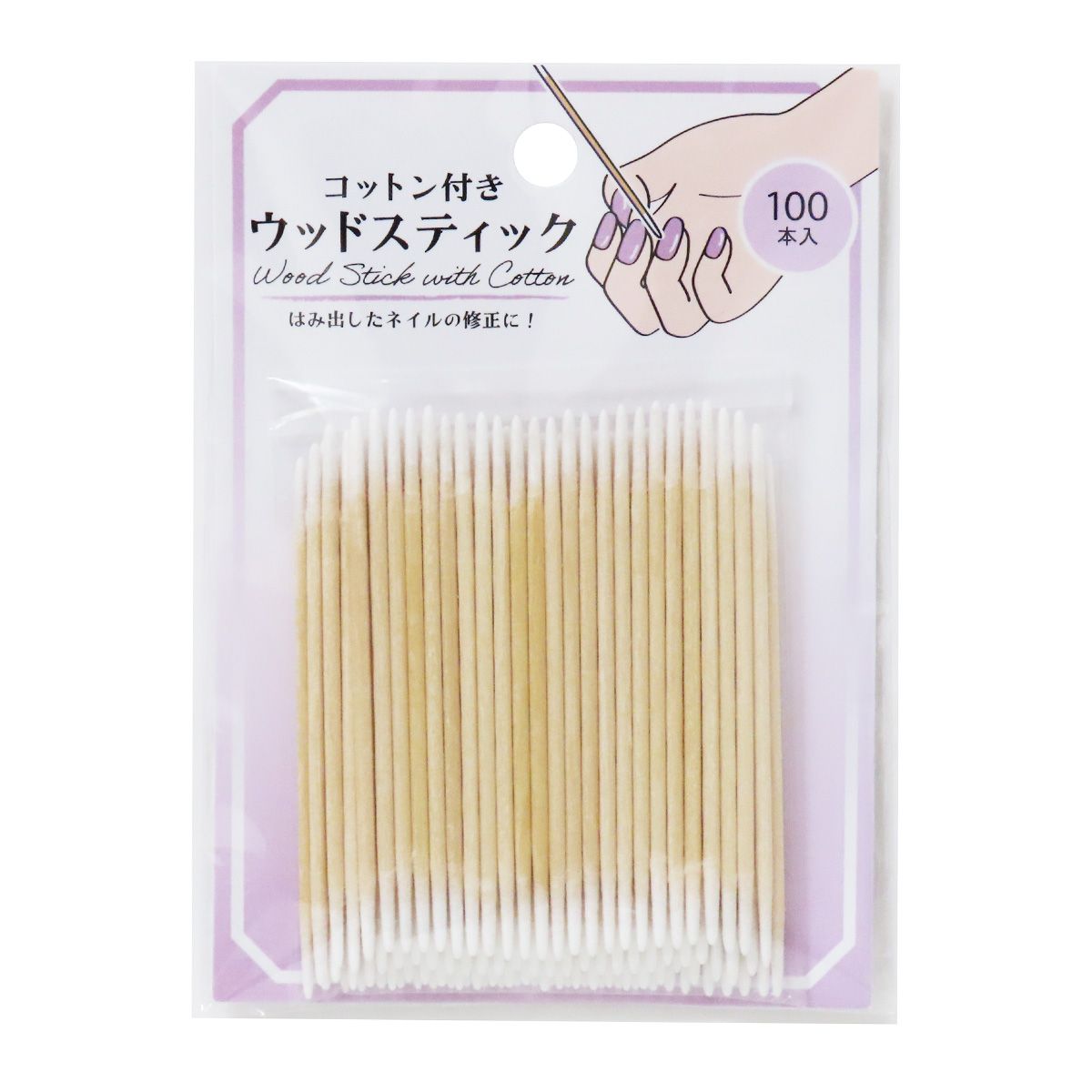 コットン付きウッドスティック 100本 359240
