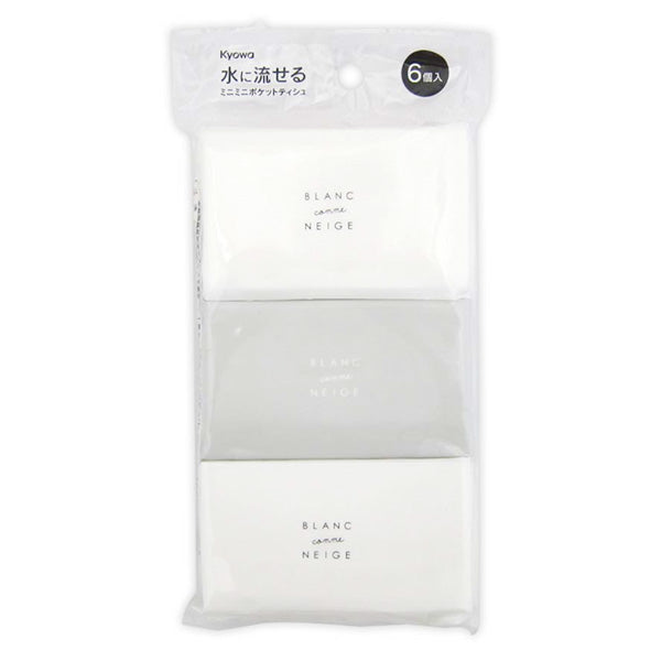ミニミニポケットティッシュ BLANC 6個入 359329