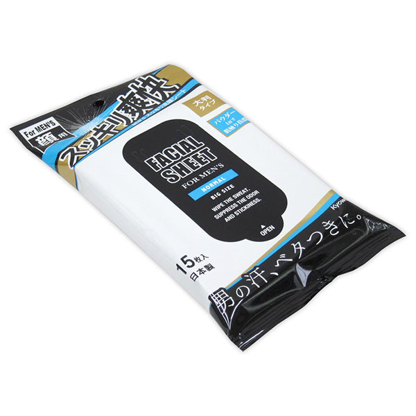 メンズスッキリ洗顔シート 大判 15枚 359344