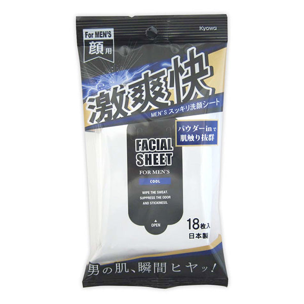 MEN’Sスッキリ洗顔シート 激爽快 18枚 359346