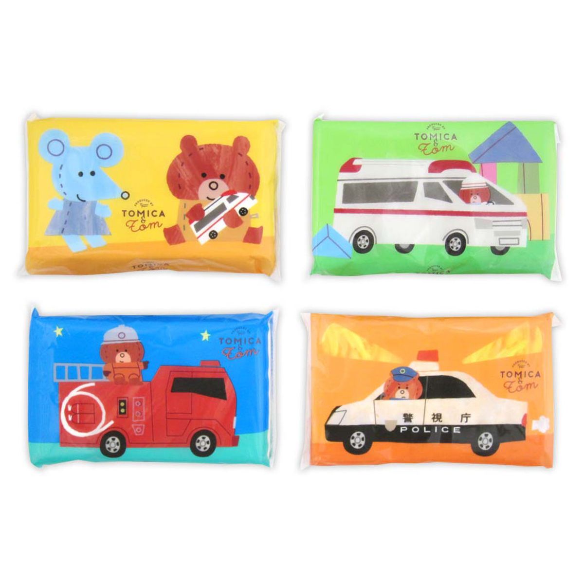 ミニポケットティシュ トミカとトム 4P 359348