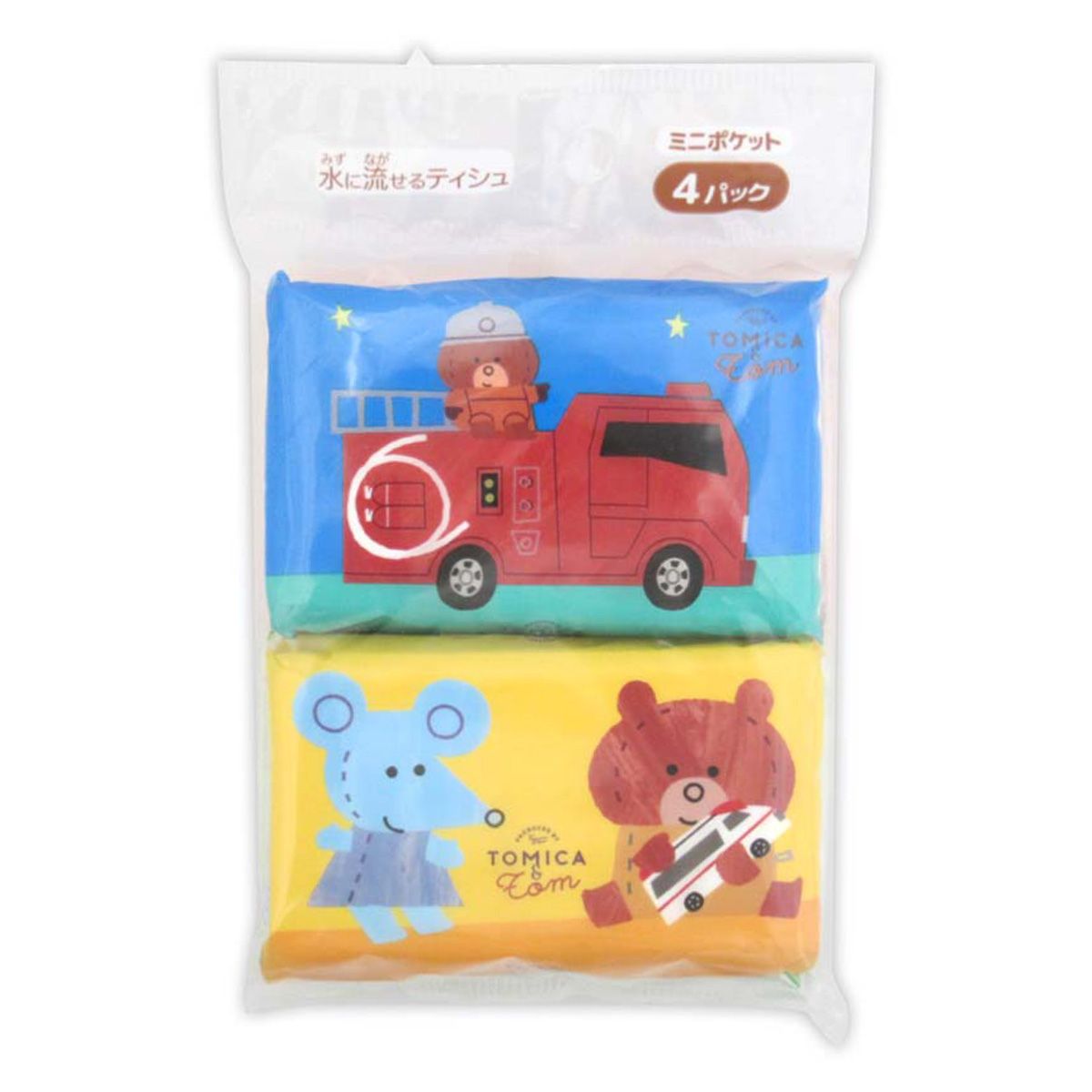 ミニポケットティシュ トミカとトム 4P 359348