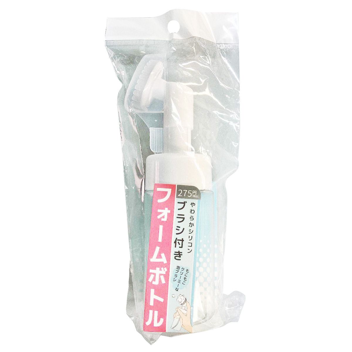 【OUTLET】洗顔フォームボトル 詰め替え容器 ブラシ付きフォームボトル 100ml  359473