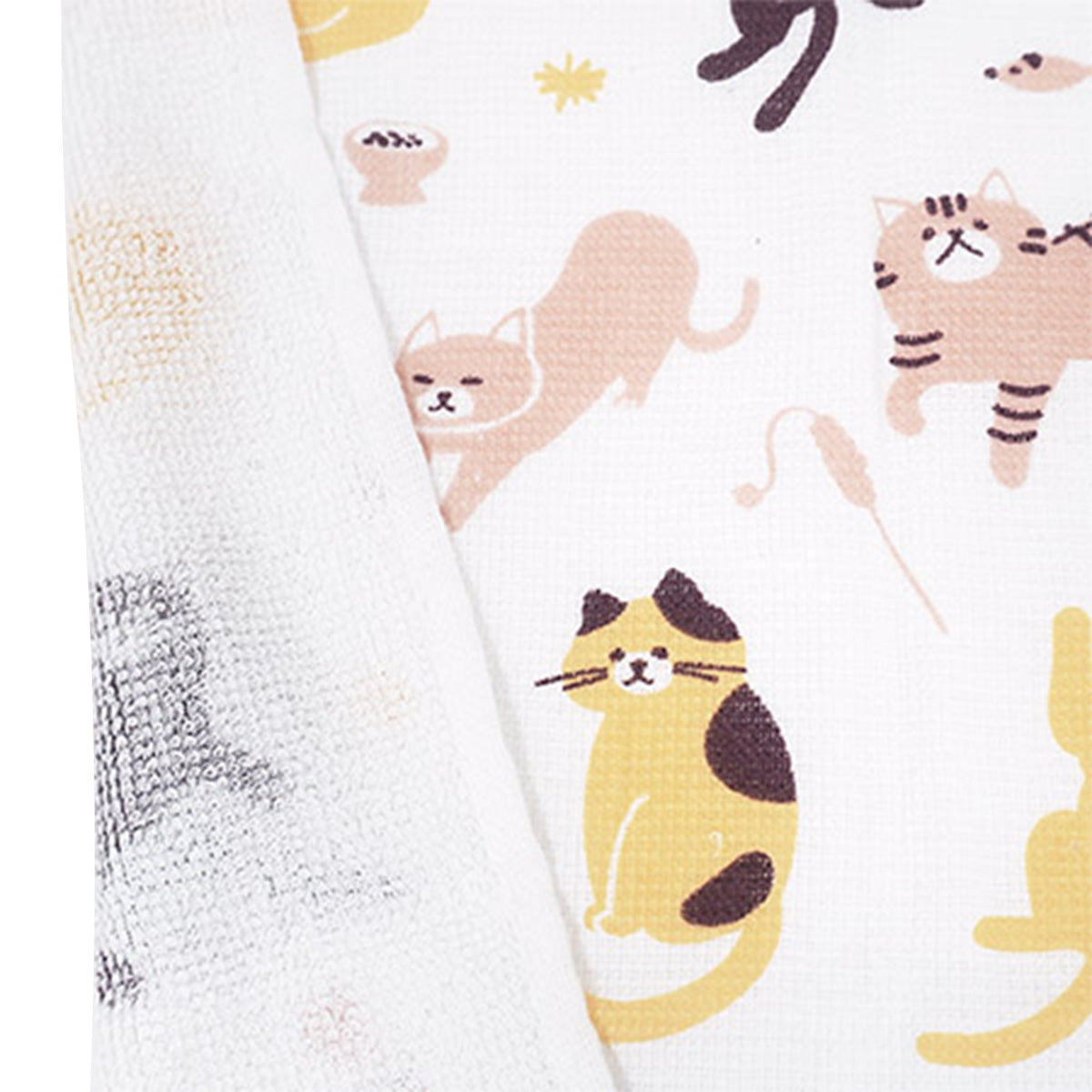 タオル 片面パイル フェイスタオル ネコ柄 28×70cm 359594