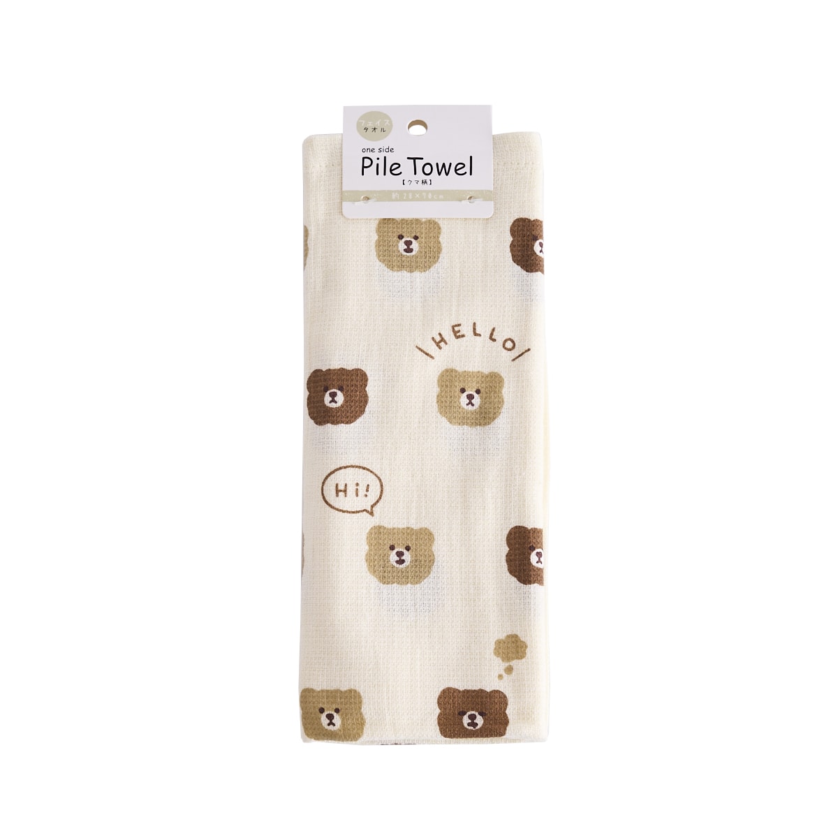 片面パイル フェイスタオル クマ柄 359596