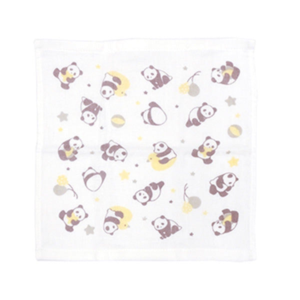 ハンドタオル ミニタオル パイルガーゼタオル パンダ 約30×30cm 359704