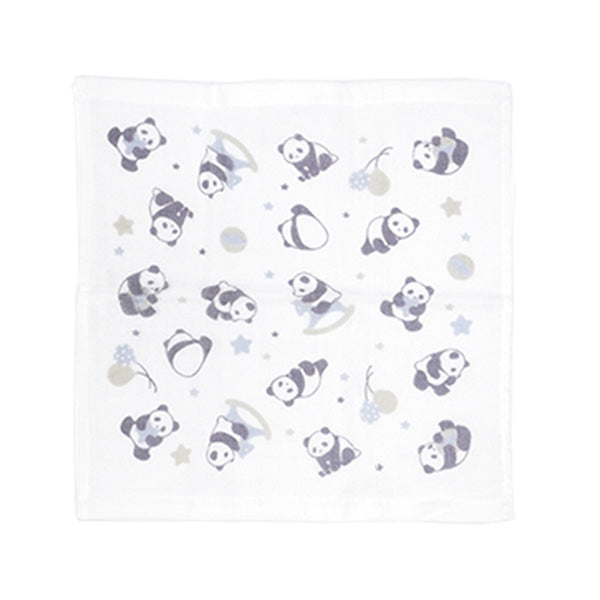 ハンドタオル ミニタオル パイルガーゼタオル パンダ 約30×30cm 359704