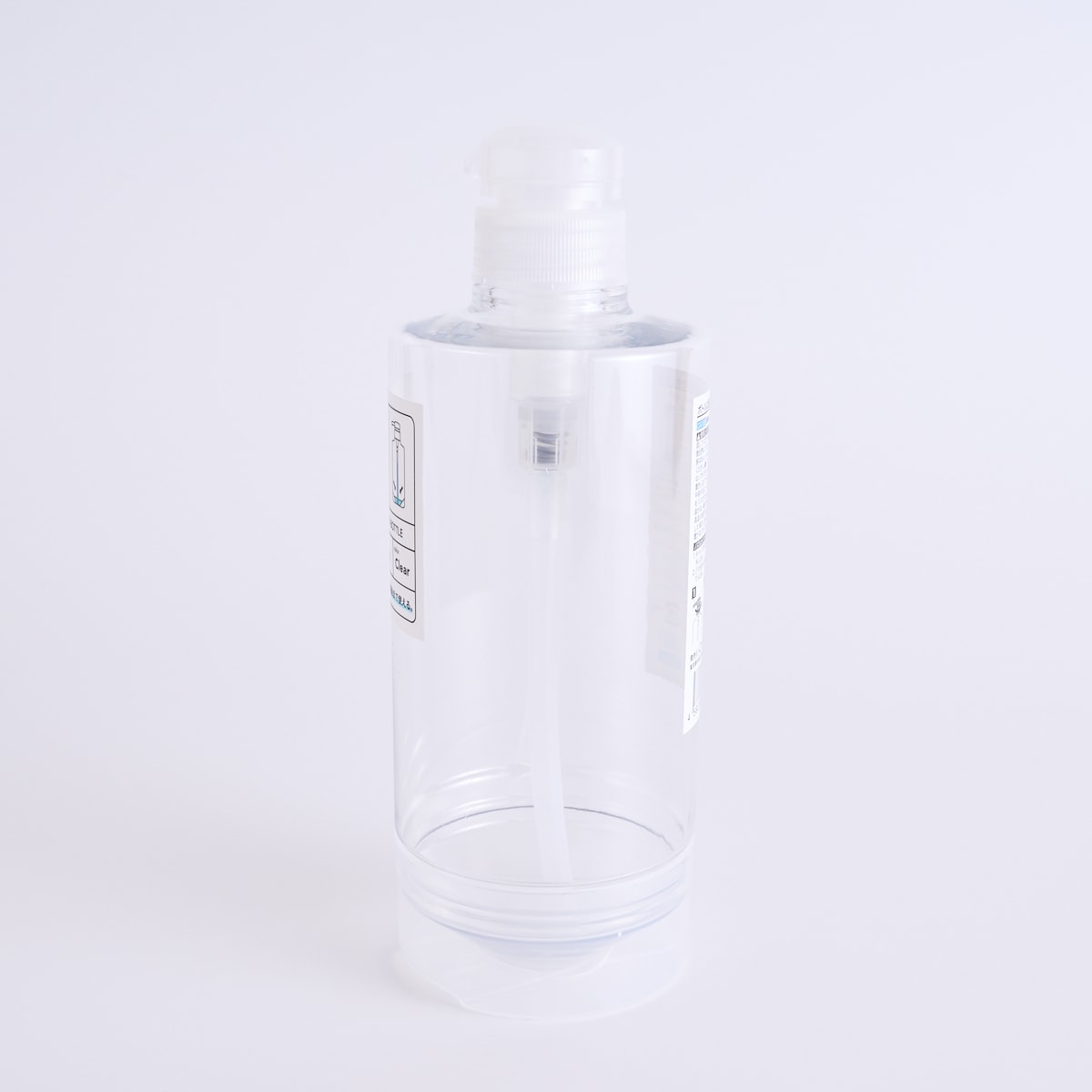 詰め替えボトル 最後まで使えるエコボトル 600ml 丸 クリア 359707