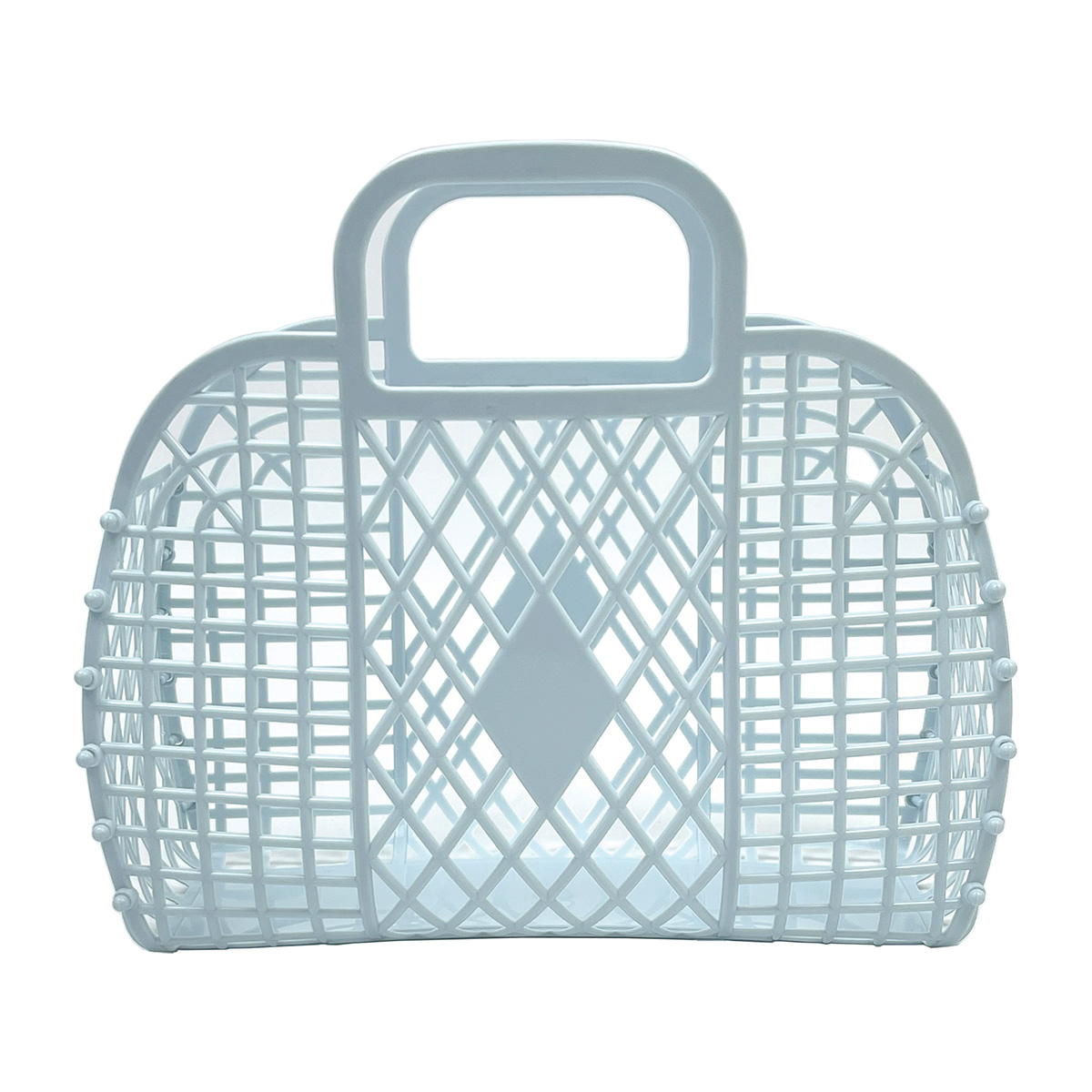 プラかごバッグ ブルー 359830