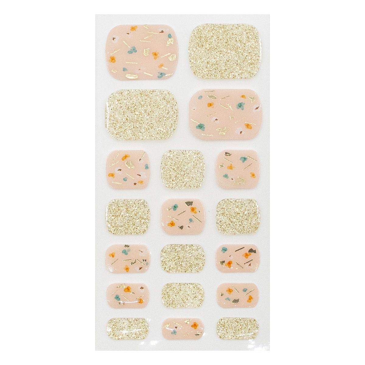 爪先ネイルシール LCジェルネイルシール 2402F-フラワー フット用 19枚入り 359900