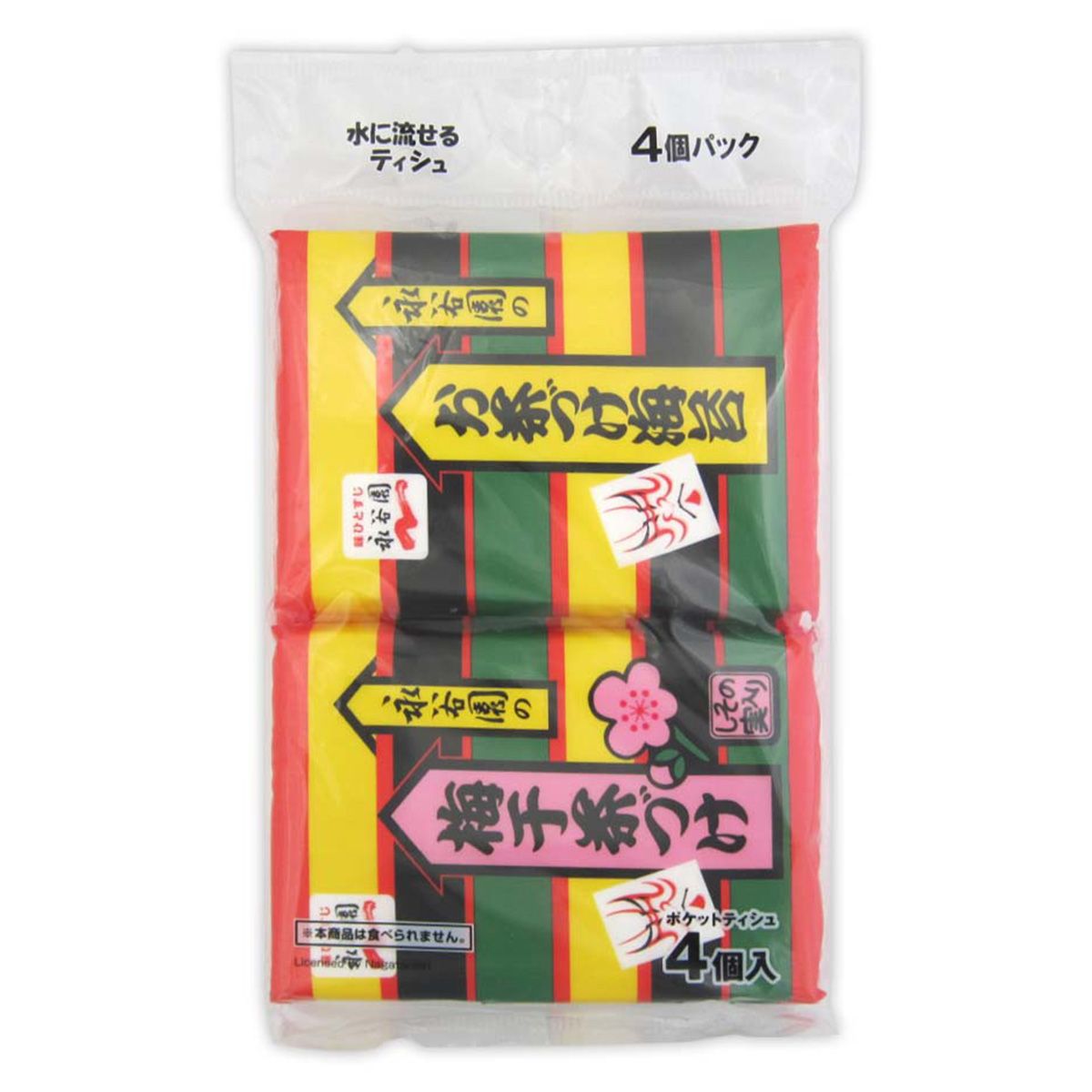 【OUTLET】ポケットティッシュ 永谷園 4P 359908