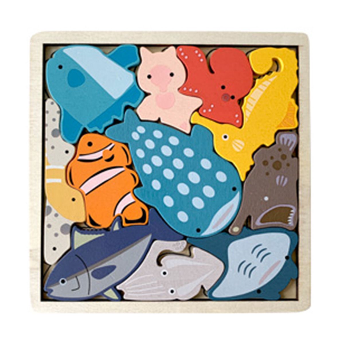 知育玩具 木製パズル 水族館 360230