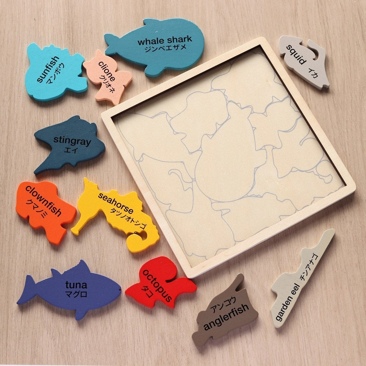 知育玩具 木製パズル 水族館 360230